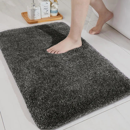 Luxe Home International Microfibre Rectangular Bath mat Super Soft Anti Skid Newman Mats For Bathroom Arabic Colour Coffee