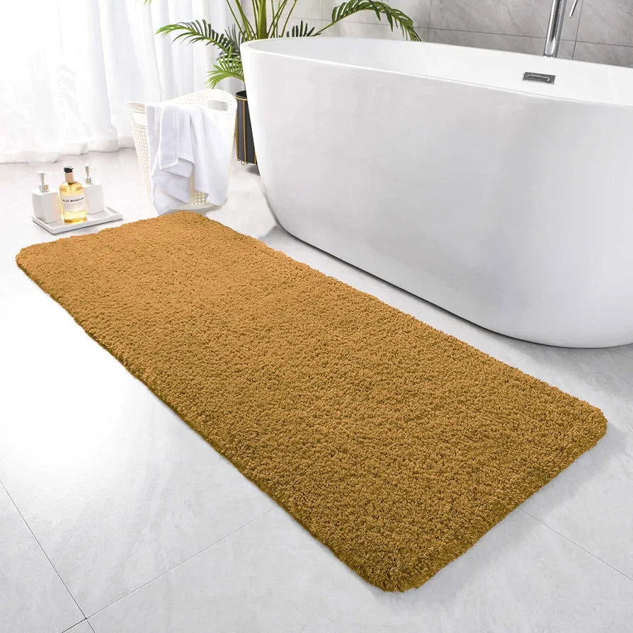 Luxe Home International Runner Super Soft Anti Skid Newman Rug For Bedroom  Rectangular Colour Gold