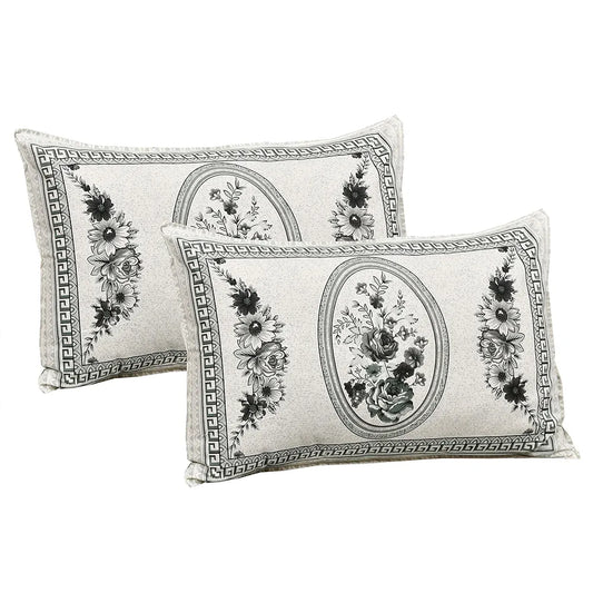 Kuber Industries Double Bedsheet with 2 Pillow Covers 160 TC Premium Cotton Kaleen Flower Green