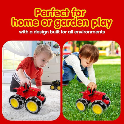 Kidology Monster Toy Tractor for Kids Friction Powered Red