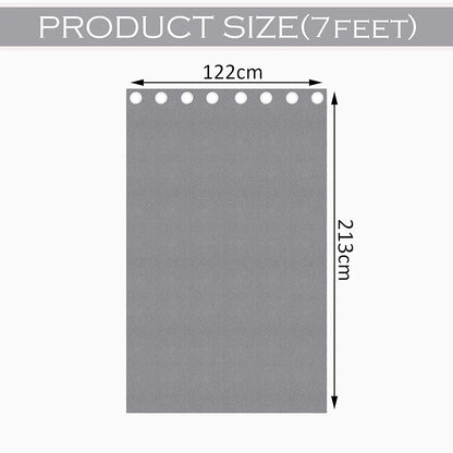 Kuber Industries Stylish Door Curtains for Living Room & Bedroom Web Net Grey Colour