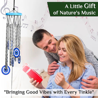 Zaicus 27-Inch Turkish Evil Eye Wind Chimes Wind Chime-013