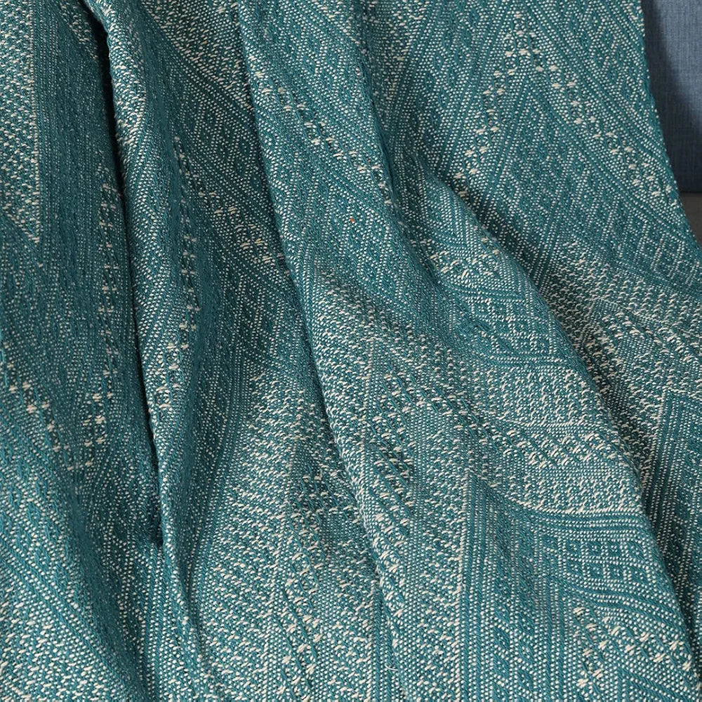 Sashaa World Cotton Jewels of India Throw Colour Blue