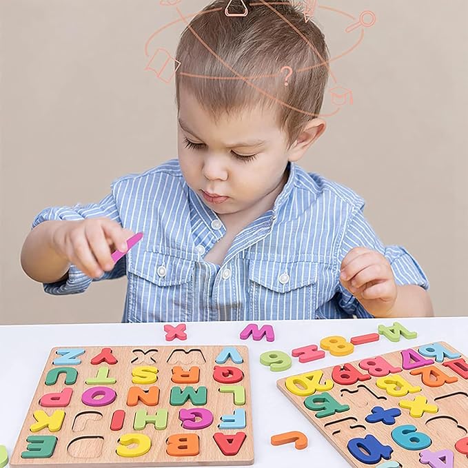 Kidology Wooden Puzzles 3Pcs for Toddlers for Kids Preschool Learning Toys