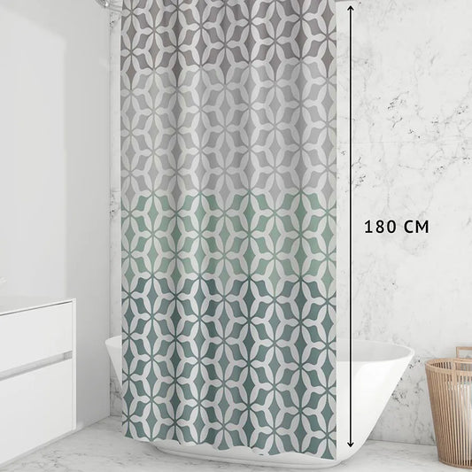 Home Threads Embrace Luxury with Our 6-Feet Long Premium Polyester Shower Curtain with 12 Hooks for a Lavish Bathroom Ambiance Stylish Splendid and Perfectly Sized Four_Shade