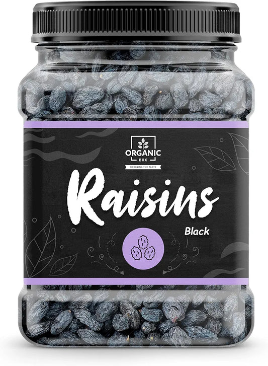 Organic Box Afghani Seedless Black Raisins, , Dry Fruits Kismis for Every Occasion and Gift, Healthy Routine Diet - Dry Fruit  - Diwali Gift Pack