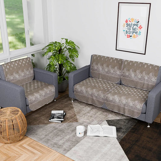 Kuber Industries Set of 6 Durable 2+1 Seater Sofa Covers Carry Vento Mousse