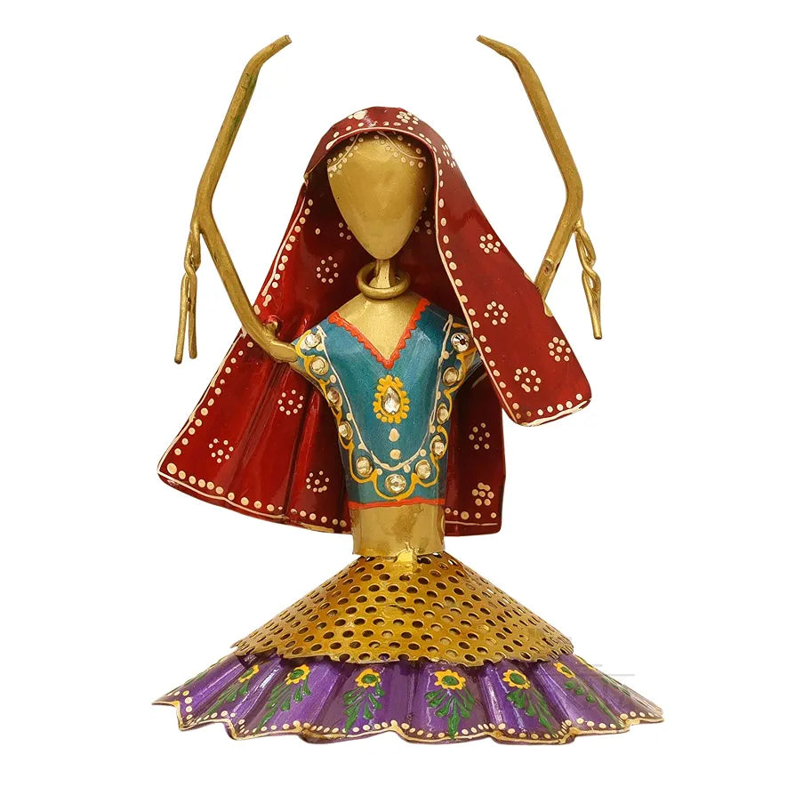 Kraftskala Set of 3 Kalbeliya Dancers Metal Decor Items