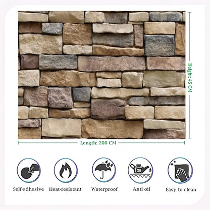 Jaamso Royals Multicolor Brick Stone Wall Papers Bricks-wallpaper 2