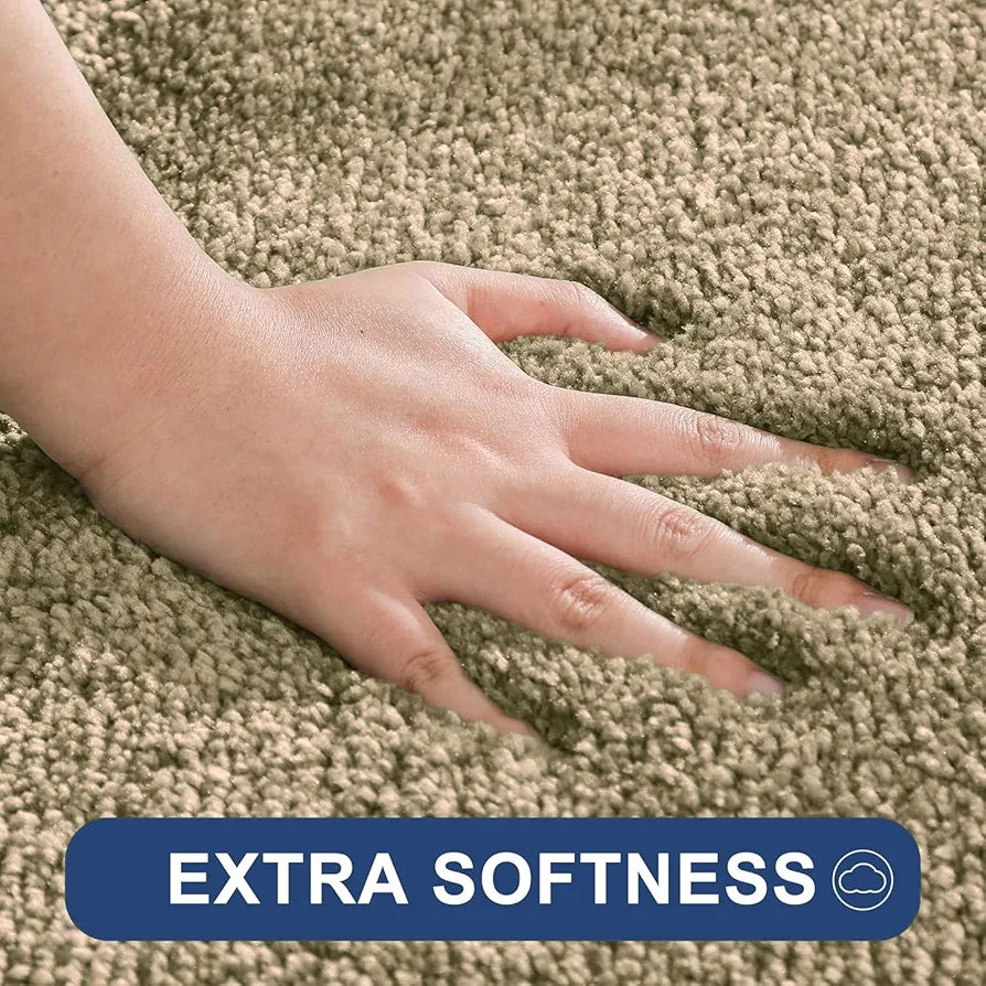 Luxe Home International Microfibre Rectangular Bath Mat Super Soft Anti Skid Newman Mats For Bathroom Anti Colour Gold