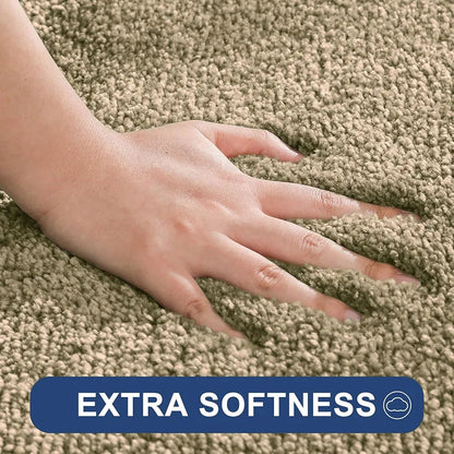 Luxe Home International Microfibre Rectangular Bath Mat Super Soft Anti Skid Newman Mats For Bathroom Anti Colour Gold