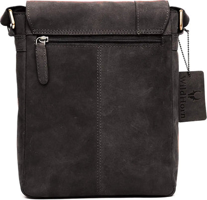 WildHorn� Leather 8.5 inch Sling Messenger Bag for Men I Multipurpose Crossbody Bag I Travel Bag with Adjustable Strap I IDIMENSION: L- 8.5inch H- 10.5inch W- 3inch