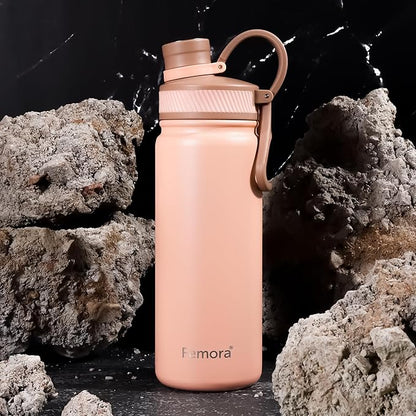 Femora Stainless Steel AquaBurst SportSip Vacuum Insulated Flask Water Bottle - 800 gms