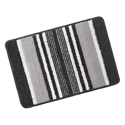 Kuber Industries Anti-Skid Water-Absorbent Door Mats for Home Micro Jupitar Lining Dark Grey