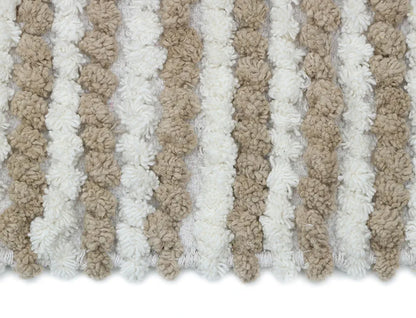 The Home Talk Luxury Chenille Round Bathmats Non-Slip Anti-Skid Colour Beige