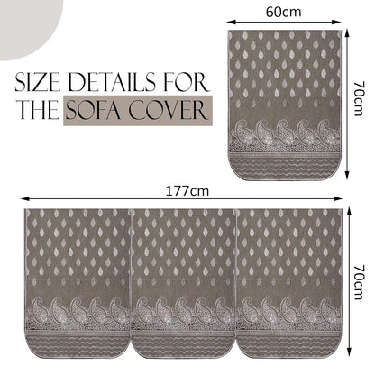 Kuber Industries Set of 16 Fully Covered Sofa Cover 5-Seater Carry Vento Mousse Colour