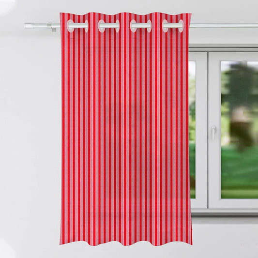 Kuber Industries Window Curtain Sheer Parda for Living Room Lining Net Colour Maroon Colour