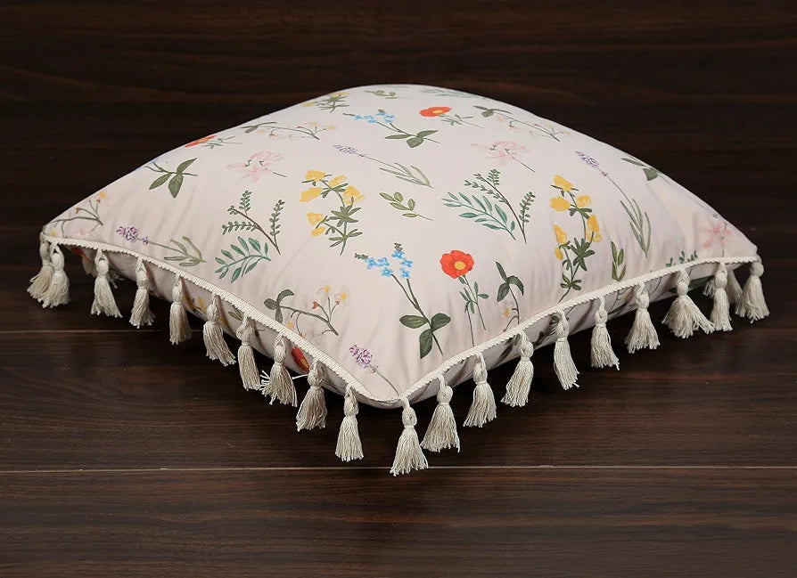 Ishro Home Premium Cushion Cover Colour Blooming Cranes Bill