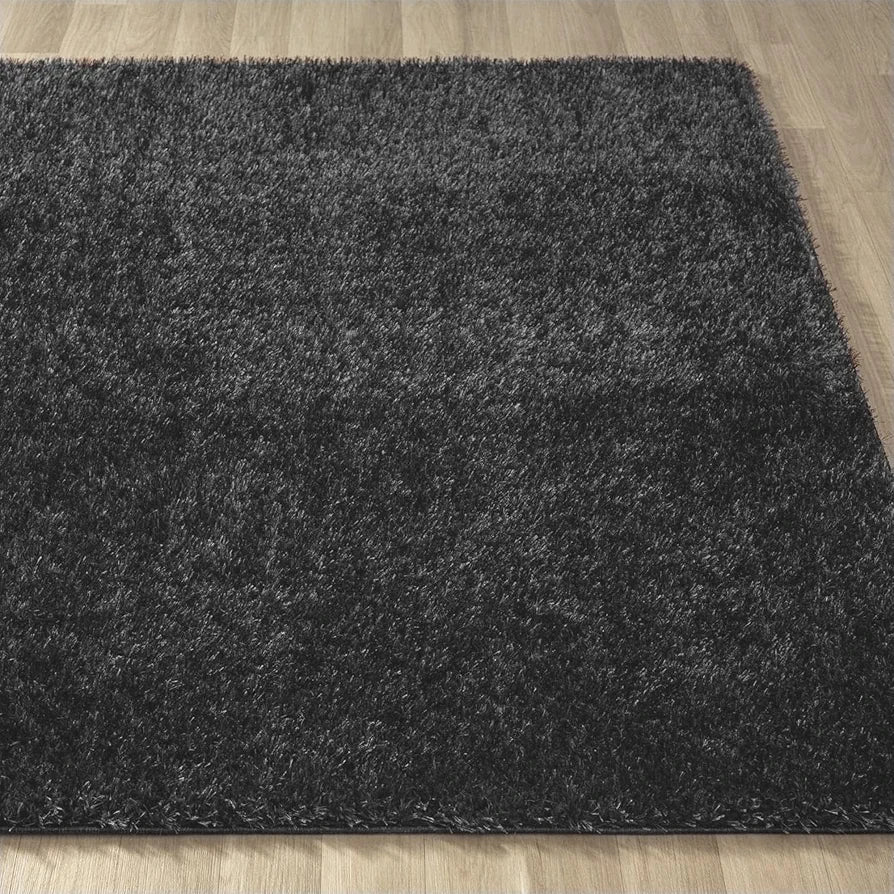 Ishro Home Premium Fuzzy Shag Carpet for Hall Rugs for Living Room Carpets for Living Room Colour Ash Grey