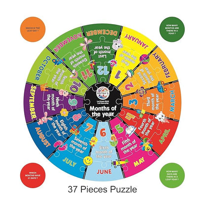 Preschool Teacher 3 in 1 | a Perfect Early Learner Jigsaw Puzzle for Kids | Learn More About Days of the Week, Months of the Year