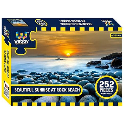 Webby Beautiful Sunrise at Rock Beach Jigsaw Puzzle 252 Pieces