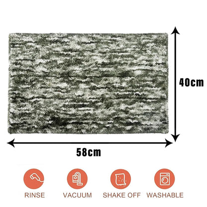 Kuber Industries Door Mat Multi Riyal Doormat Microfiber Entrance Mat Green Colour