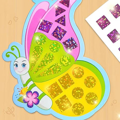 Imagimake Mirror Mosaic Butterfly & Peacock Mess Free Diy Mosaic Craft Kit
