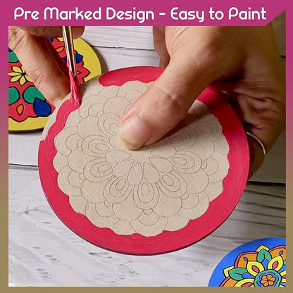 Solobolo Mandala Art Kit for Kids Adults | Indian Art Forms Kits, Art & Craft Kit for Kids Coloring & Painting Kit Using Water Brush