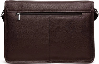 WildHorn Urban Edge100% Leather Laptop Messenger Brown Men's Bag 