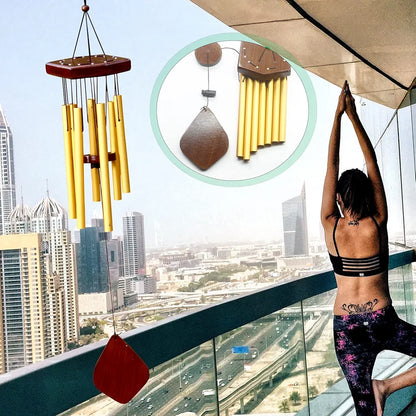 Lilone 7 Pipe Gold Wind Chimes 60 cm Long