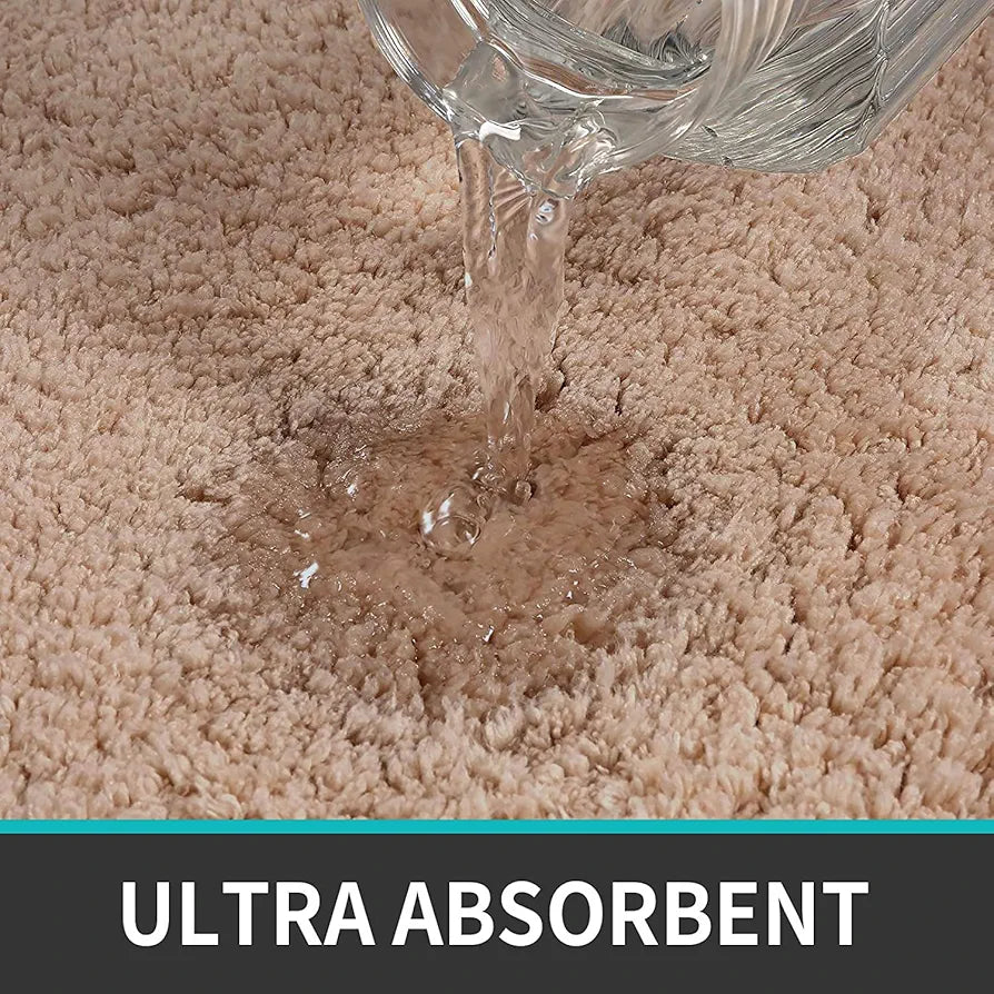 Luxe Home International Microfiber Bath Mat Super Soft Non Slip Vegas Rectangular Mats 45x75 cm Colour Rust