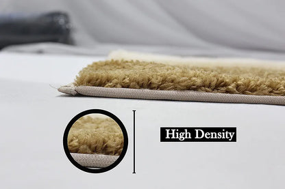 Luxe Home Super Soft Oyster Microfiber Bathroom Mat Non-Slip Bath Mat Colour Tabacco
