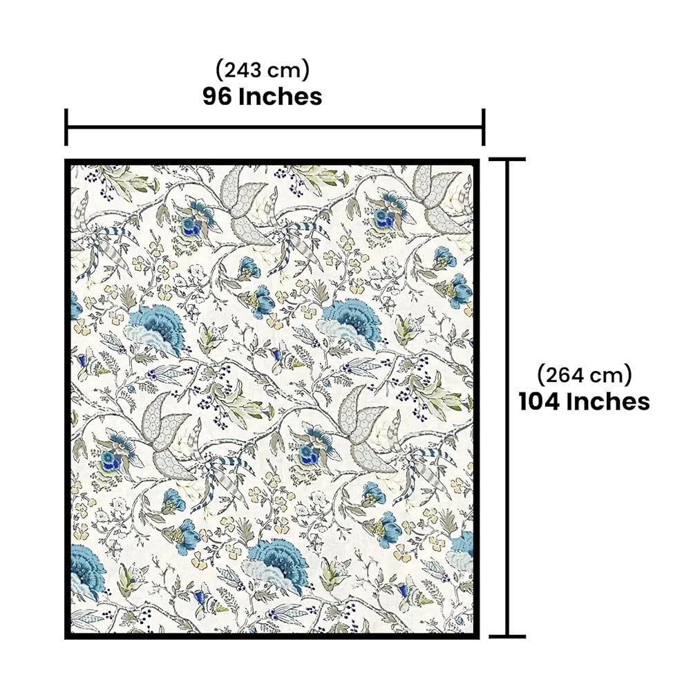 Sajavat Home 100% Pure Cotton King Size Bedsheet Set with 2 Pillow Covers Colour Sky Blue