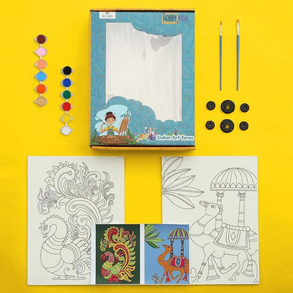 Hobby India Diy Kalamkari Art | Canvas Kit for Adult & Artist