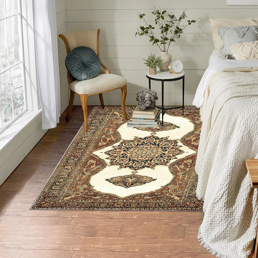 Ishro Home Premium Carpet For Hall, Bedroom, Living Room Pattern Gul Farang