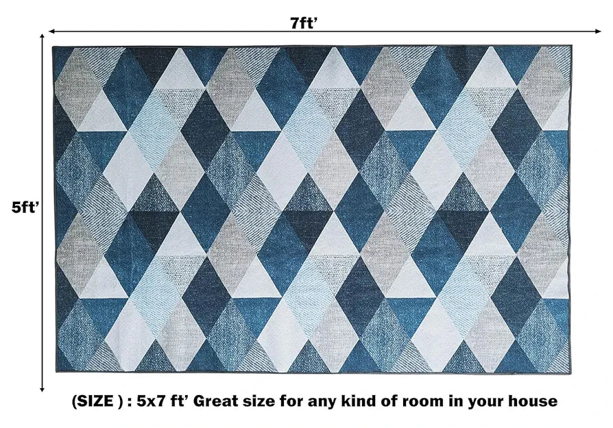 BSB Home 3D Jet Multi Printed 3D Jet Vintage Persian Carpet Rug Runner and Carpets for Bedroom