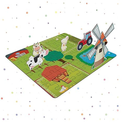 Popcorn Games & Puzzles 49 Piece Puzzle 49 Piece Kid Jigsaw Puzzle Featuring The Township