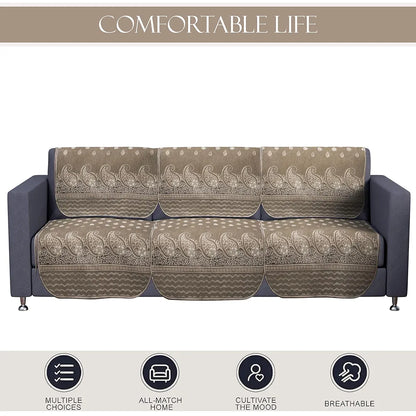 Kuber Industries Set of 6 Durable 3 Seater Sofa Covers Carry Vento Mousse