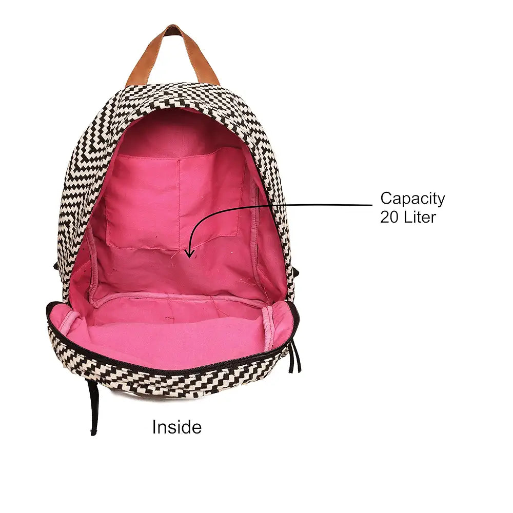 Astrid Canvas Girls Backpack Medium Size Colour White