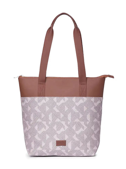 Zouk Printed Women's Jute Handcrafted & Leather Everyday Tote Bag