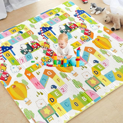 Tarkan Extra Large Reversible Baby Play Mat Crawling Foldable Foam Mat