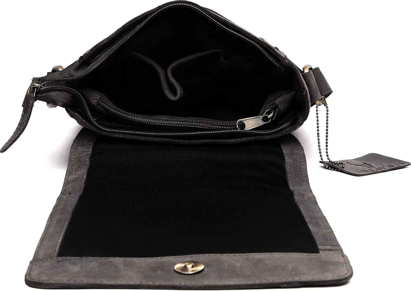 WildHorn� Leather 8.5 inch Sling Messenger Bag for Men I Multipurpose Crossbody Bag I Travel Bag with Adjustable Strap I IDIMENSION: L- 8.5inch H- 10.5inch W- 3inch