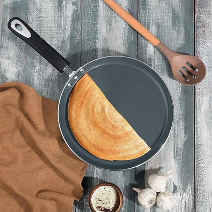 Vinod Zest Ceramica Dosa Tawa - 28 cm | Natural Stick Free Roti Tawa | Stylish Handle | Toxin Free | Induction and Gas Base