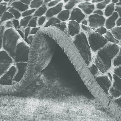 Cloth Fusion Floral Embossed Mink Blanket Single Bed for Winter Soft Kambal for Comfort & Warmth Slate Grey