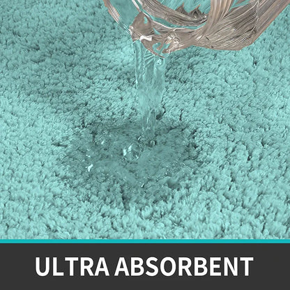 Luxe Home International Microfiber Runner Super Soft Non Slip Vegas Rugs For Bedroom  2X5 Ft Colour Aqua