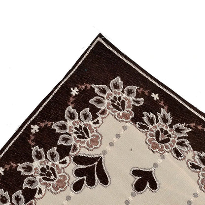 Kuber Industries Rectangular Floral Print Cotton Table Runner for Dining and Center Table Set of 2 Brown
