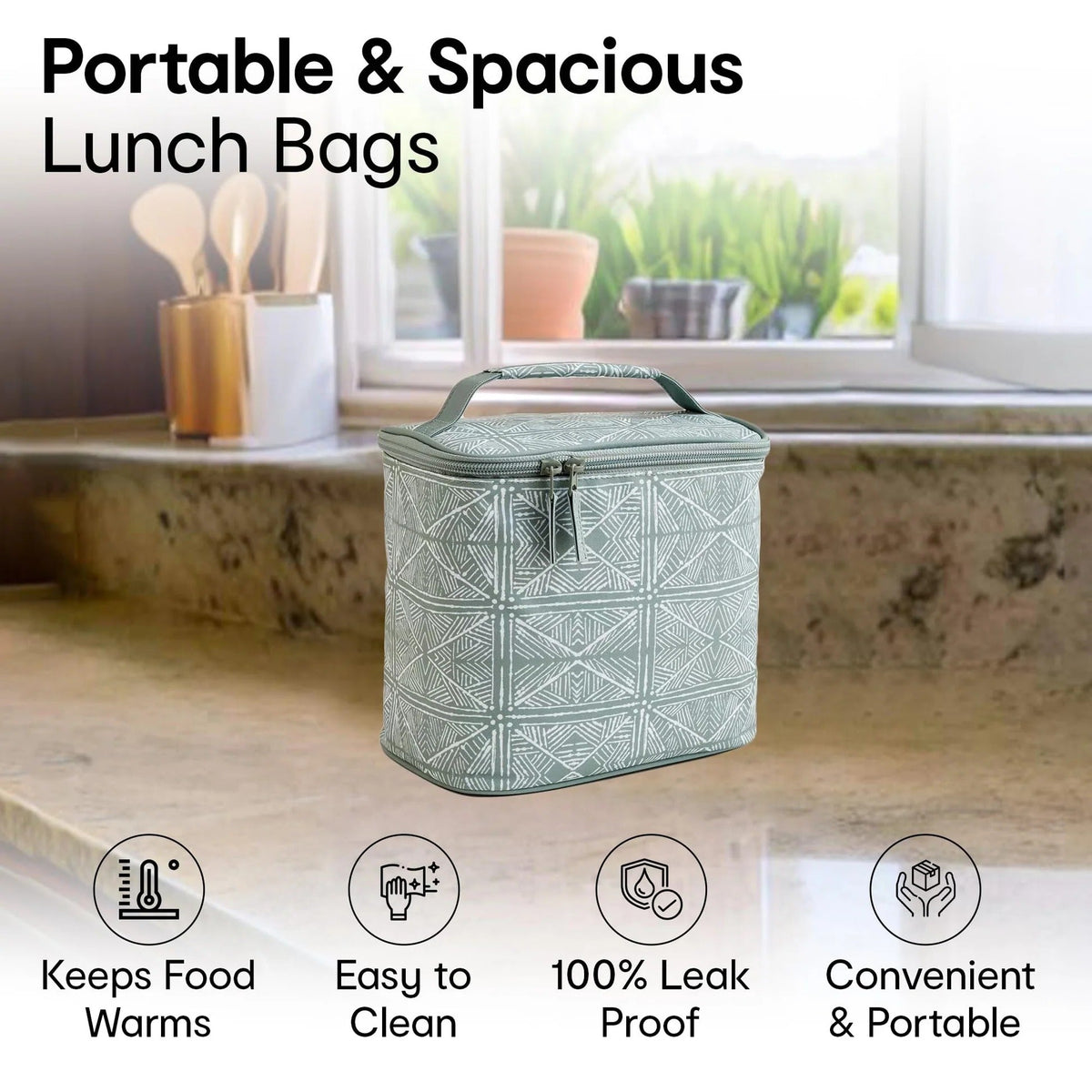 Anko Insulated Lunch Bag for Office Men Women Kids | Polyester | Portable | Tiffin Bag