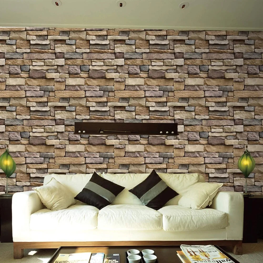 Jaamso Royals Wall Papers for Home Brick Wallpaper V1007_500CM