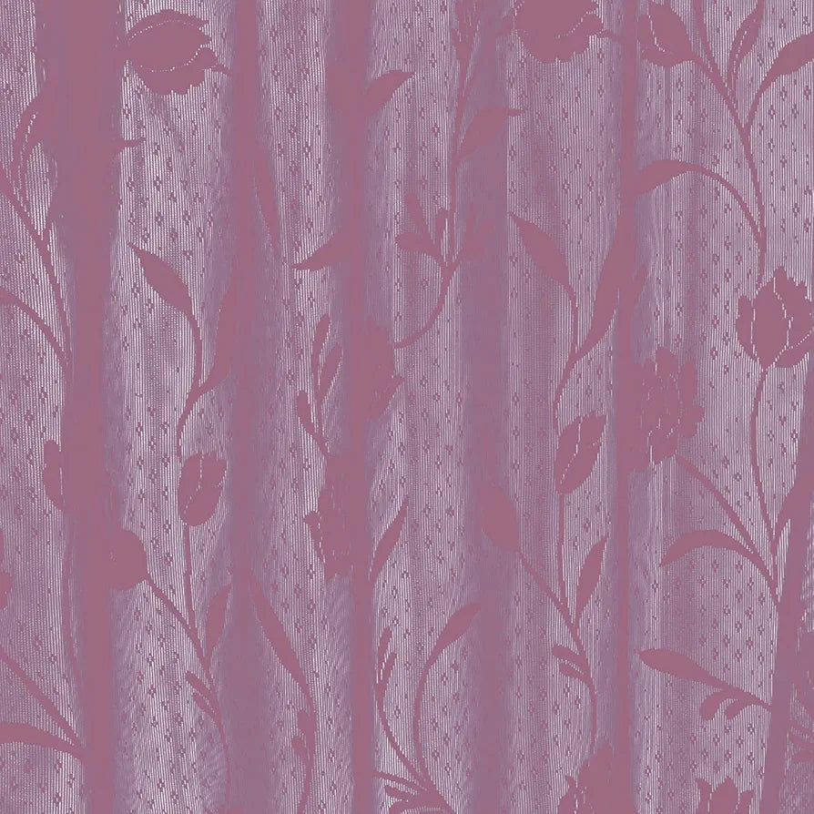 Cloth Fusion Sheer Curtain Door 7 Feet Rose-Wine