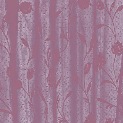 Cloth Fusion Sheer Curtain Door 7 Feet Rose-Wine